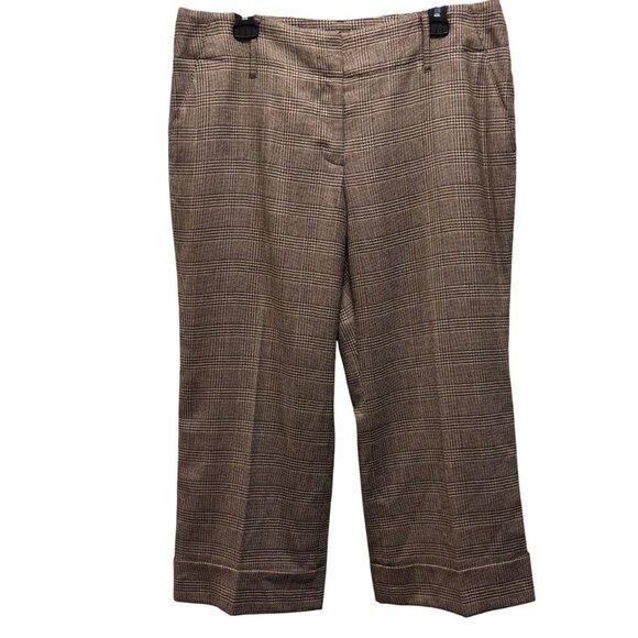 Michael Michael Kors Womens Plaid Trousers Size 14 Wool/Viscose - Picture 1 of 8